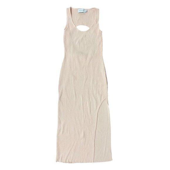 Significant Other Venetia Knit Maxi‎ dress ribbed pink leg slit US 2 - Picture 5 of 8